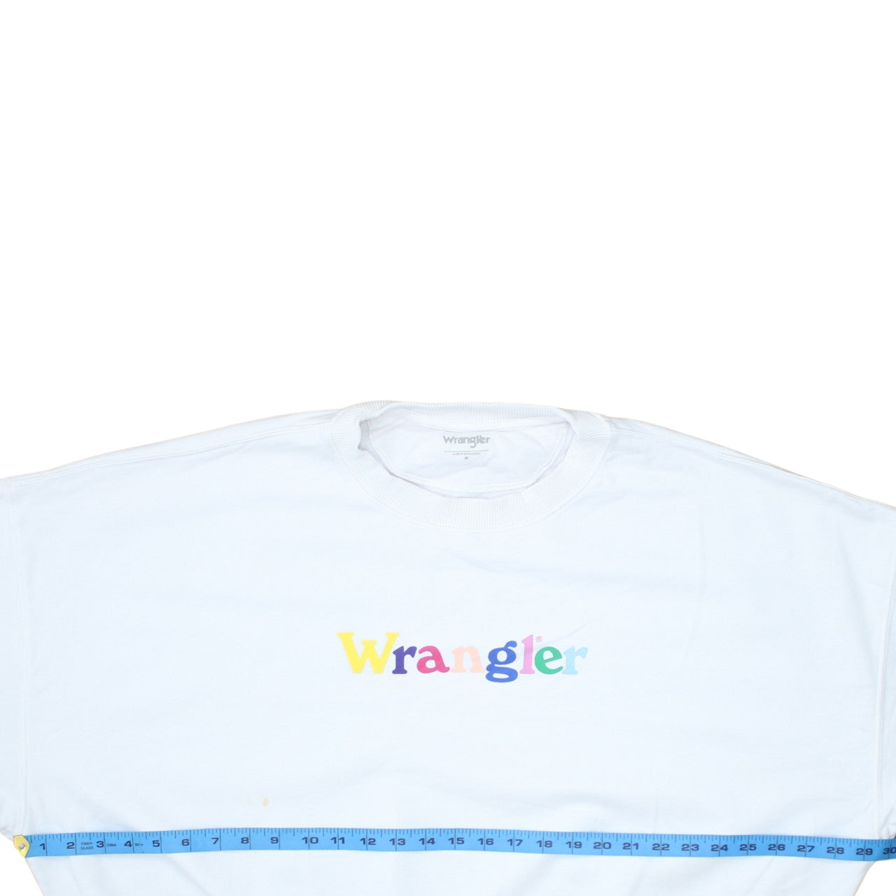 Wrangler Men’s White Logo Crew Neck Cotton Sweatshirt M