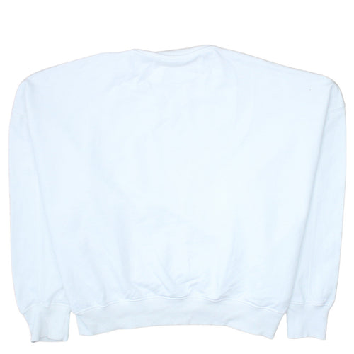 Wrangler Men’s White Logo Crew Neck Cotton Sweatshirt M
