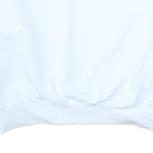 Wrangler Men’s White Logo Crew Neck Cotton Sweatshirt M