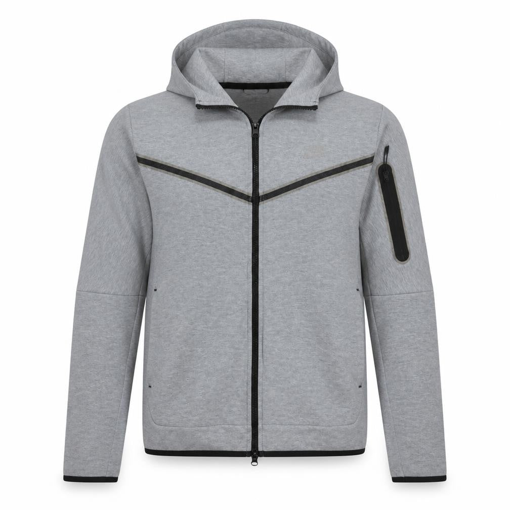 Nike Men Grey Full Zip Hoodie Size M Lightweight Sportswear