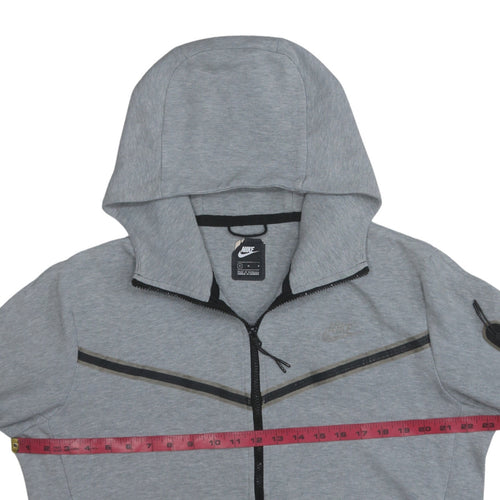 Nike Men Grey Full Zip Hoodie Size M Lightweight Sportswear