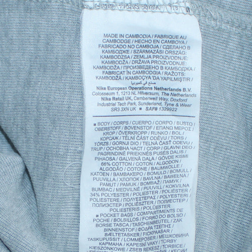 Nike Men Grey Full Zip Hoodie Size M Lightweight Sportswear