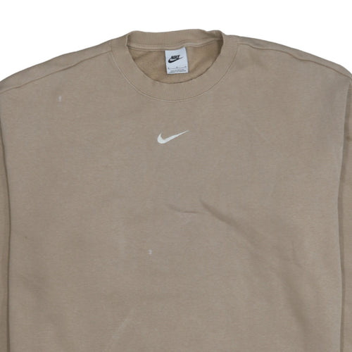 Nike Men's Beige Crew Neck Pullover Sweatshirt Size M