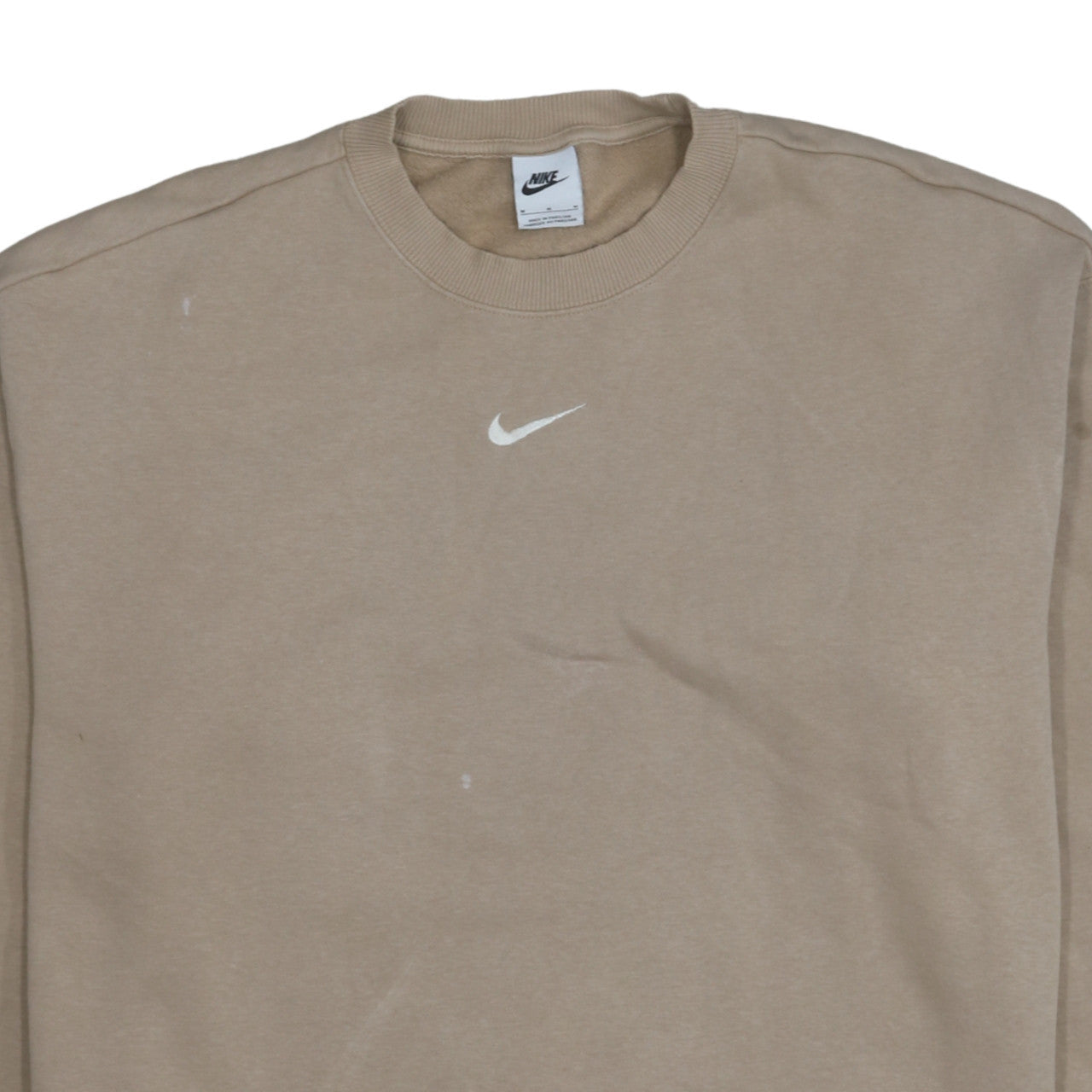 Nike Men's Beige Crew Neck Pullover Sweatshirt Size M