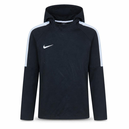 Front view of Nike Men's Black Dri-FIT Pullover Athletic Hoodie Medium