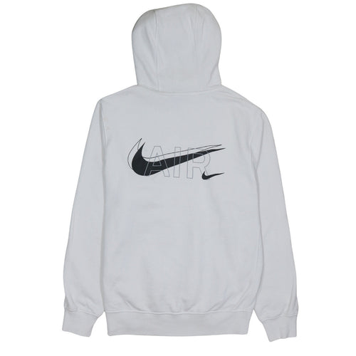 Nike Men's White Pullover Hoodie Small Logo Graphic Sportwear