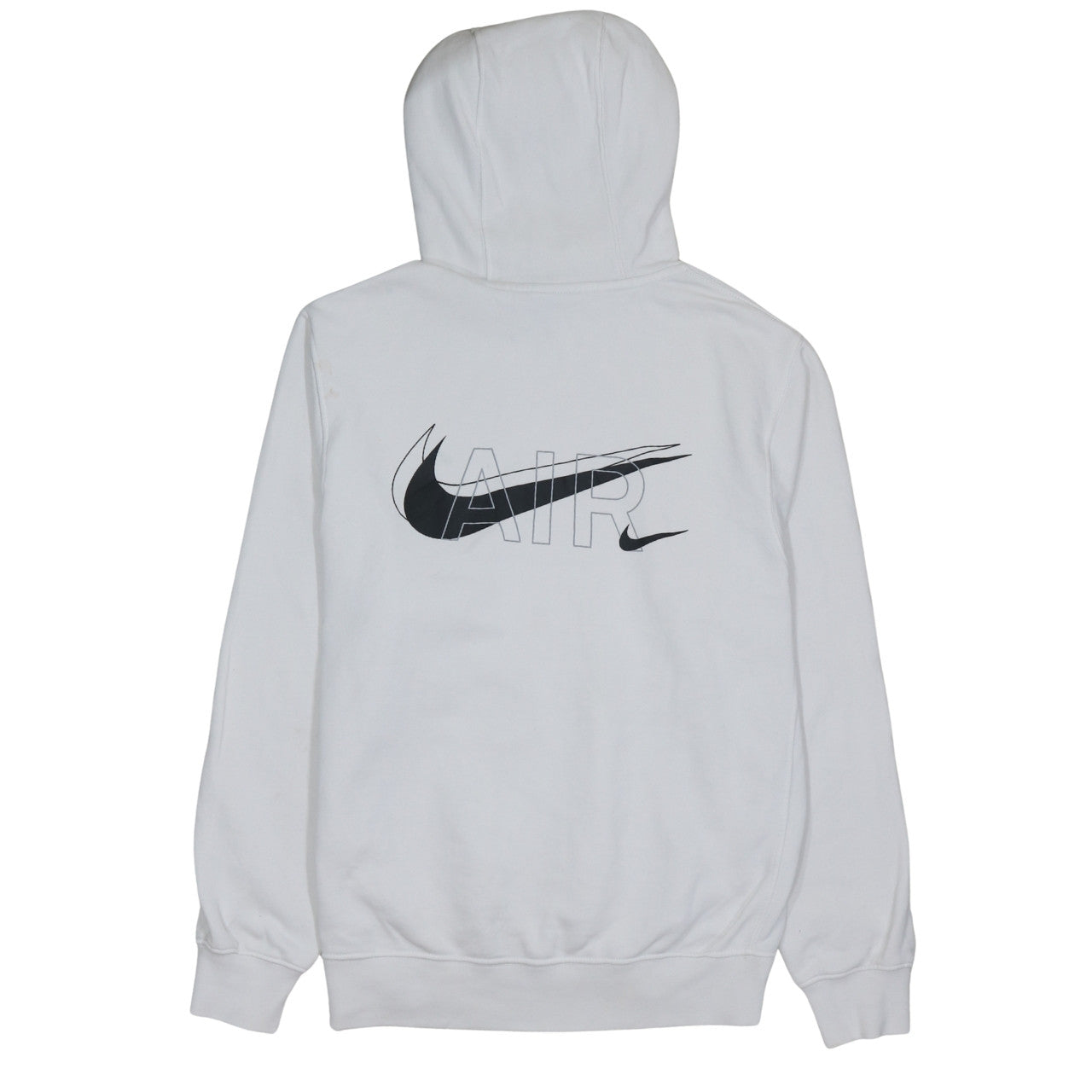 Nike Men's White Pullover Hoodie Small Logo Graphic Sportwear