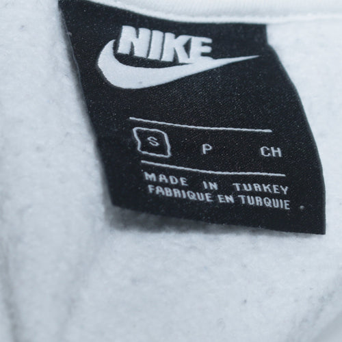 Nike Men's White Pullover Hoodie Small Logo Graphic Sportwear