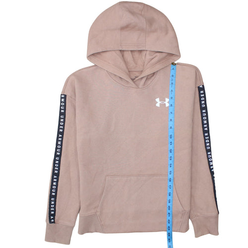 Under Armour Womens Beige Hoodie S Loose Fit Pullover Sweatshirt