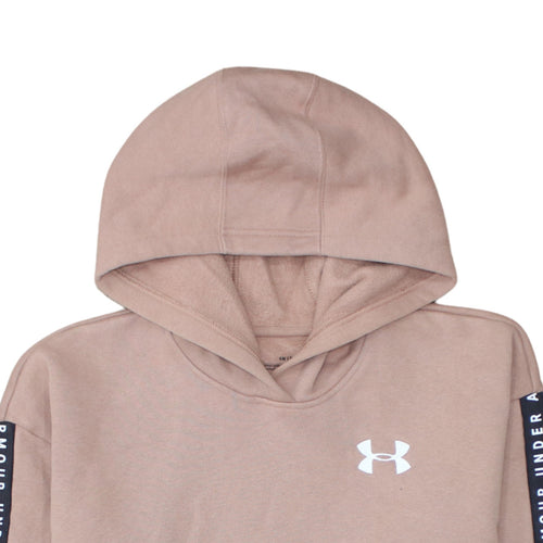 Under Armour Womens Beige Hoodie S Loose Fit Pullover Sweatshirt