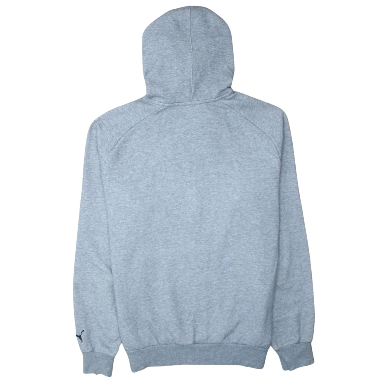 Puma Men's Grey Pullover Hoodie Small Graphic Logo Fleece Sweatshirt
