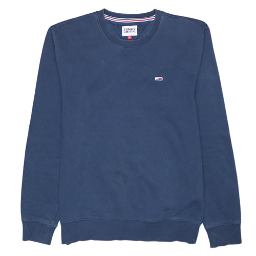 Tommy Jeans Men’s Blue Crew Neck Pullover Sweatshirt Size M