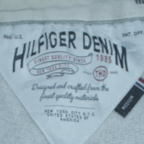 Tommy Hilfiger Denim Men's Grey Medium Pullover Hoodie with USA Graphic