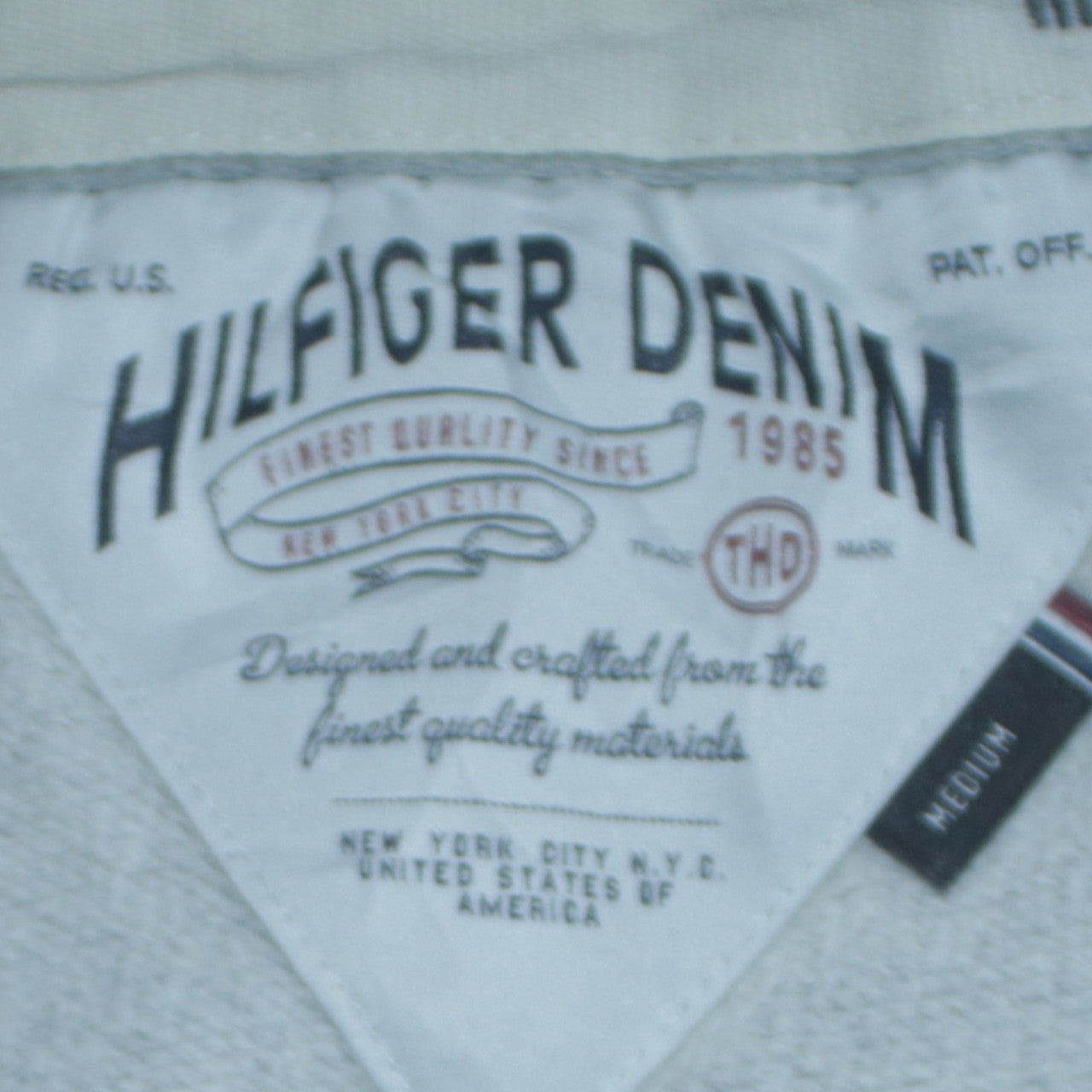 Tommy Hilfiger Denim Men's Grey Medium Pullover Hoodie with USA Graphic