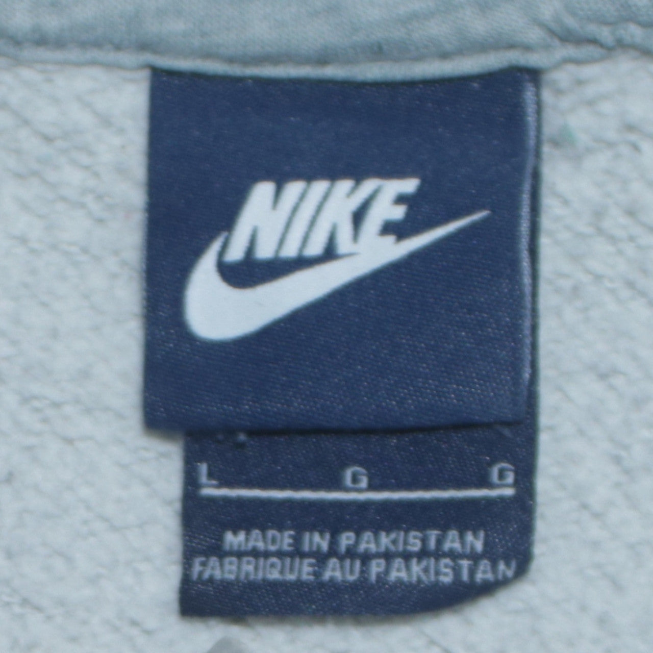 Nike Men Grey Pullover Hoodie L Regular Fit Fleece Sportswear