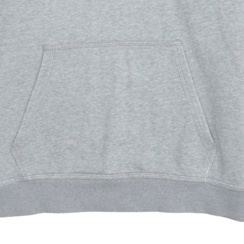 Nike Men Grey Pullover Hoodie L Regular Fit Fleece Sportswear