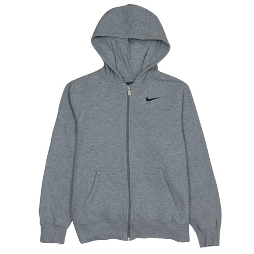 Nike Boys Grey Full Zip Hoodie XL 13-15 Years Hooded Sweatshirt