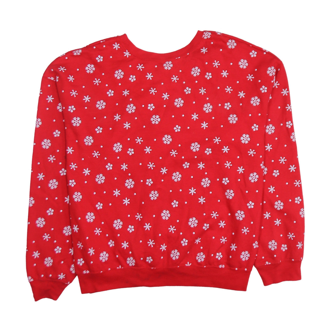 Disney Womens Red 3XL Christmas Mickey Mouse Pullover Sweatshirt