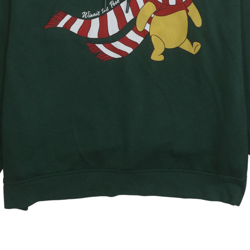 Disney Women Green XL Hoodie Winnie the Pooh Graphic Pullover