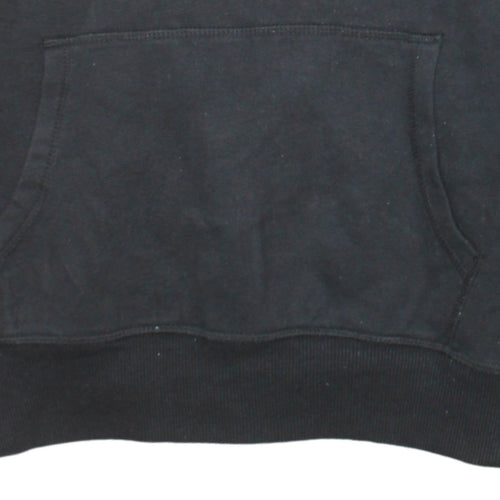 H&M L.O.G.G. Women Black AC/DC Hoodie Size S Cotton Blend Pullover