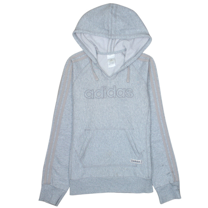 Adidas Womens Grey Hoodie Size M Pullover Hooded Sweatshirt