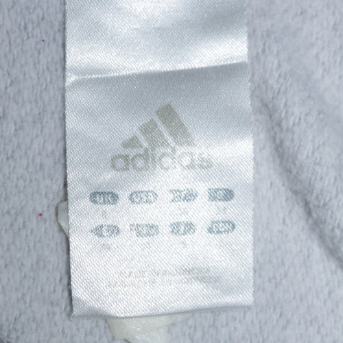 Adidas Womens Grey Hoodie Size M Pullover Hooded Sweatshirt