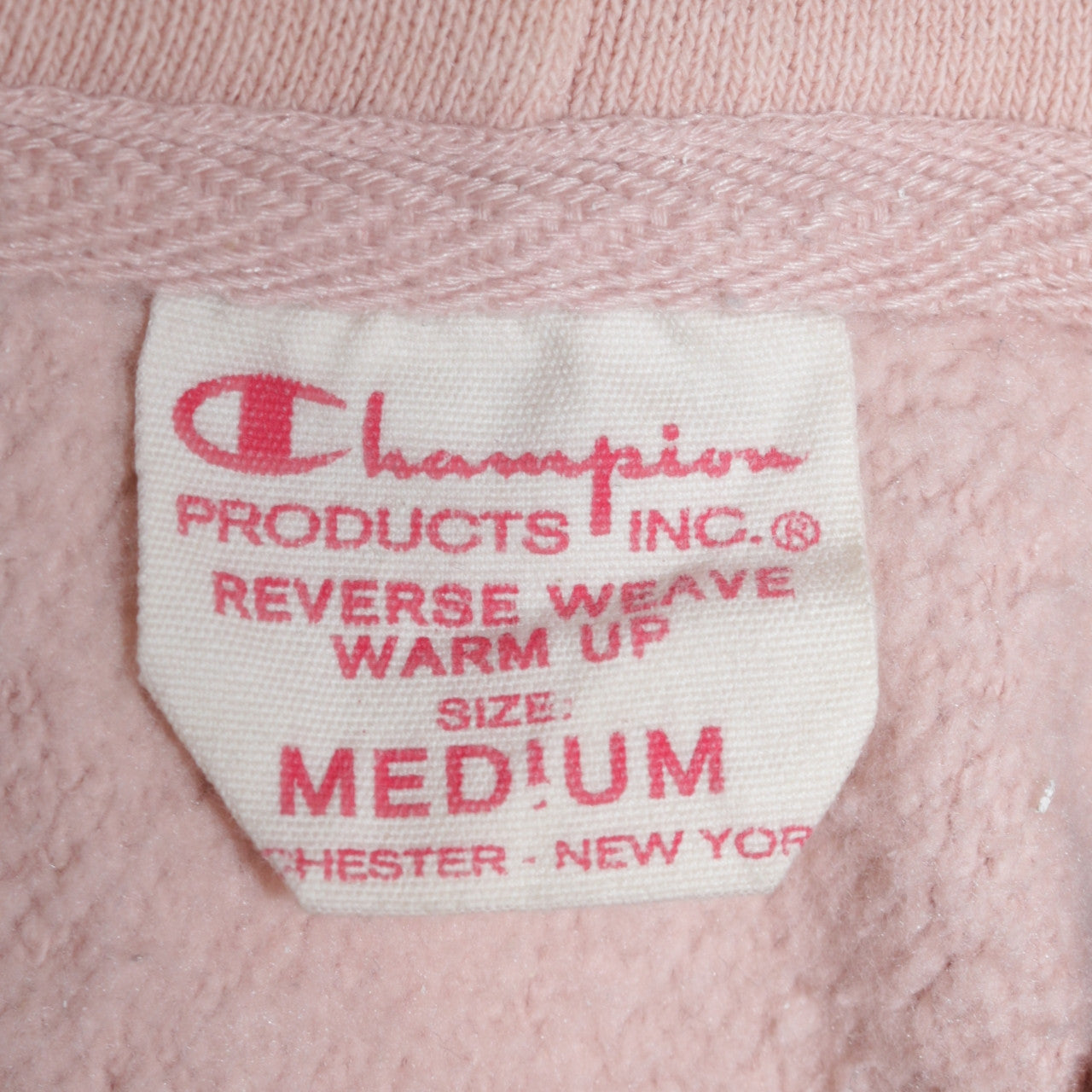 Champion Men's Pink Reverse Weave Pullover Hoodie Size M