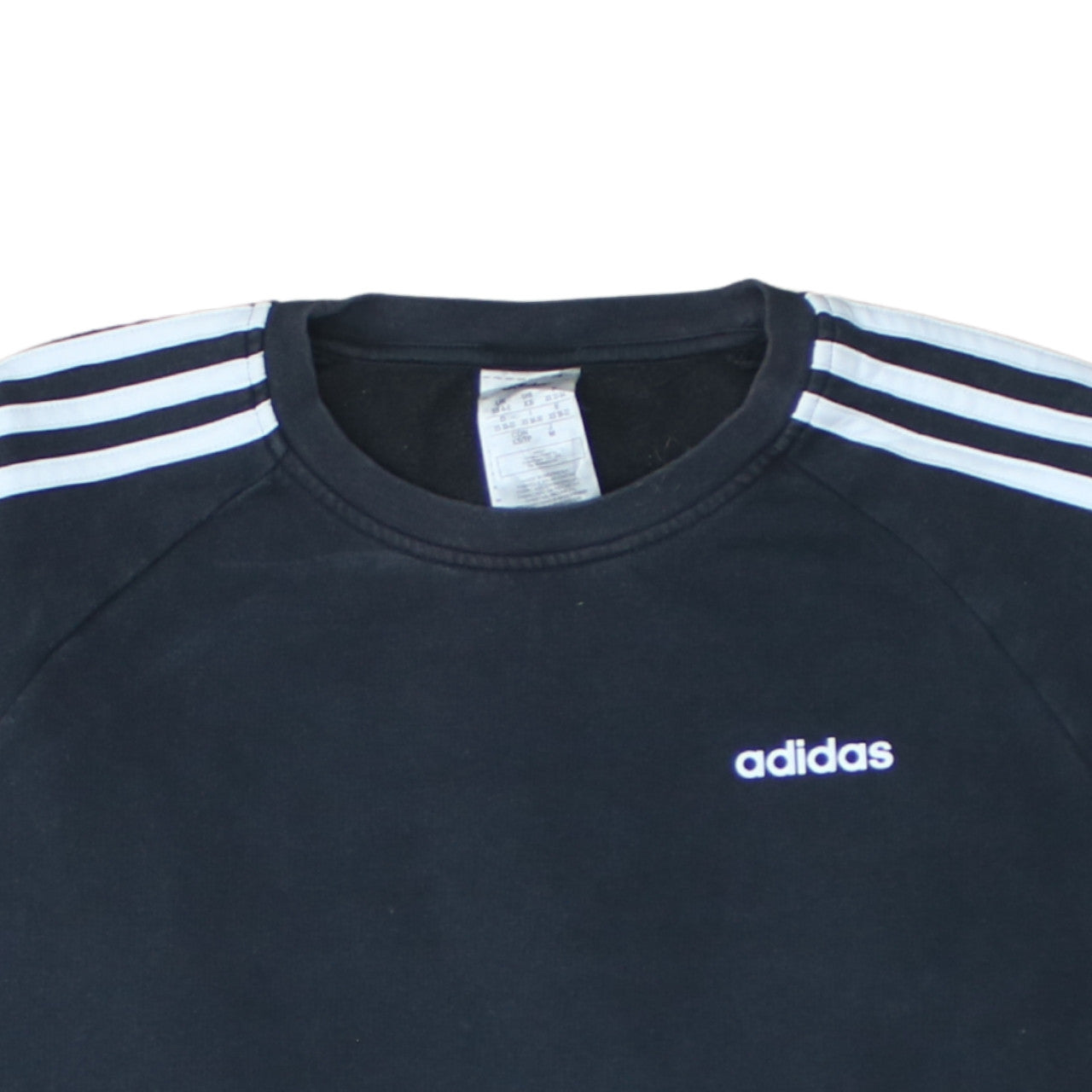 Adidas Women's Black XS Pullover Sweatshirt Crew Neck 3-Stripes Classic
