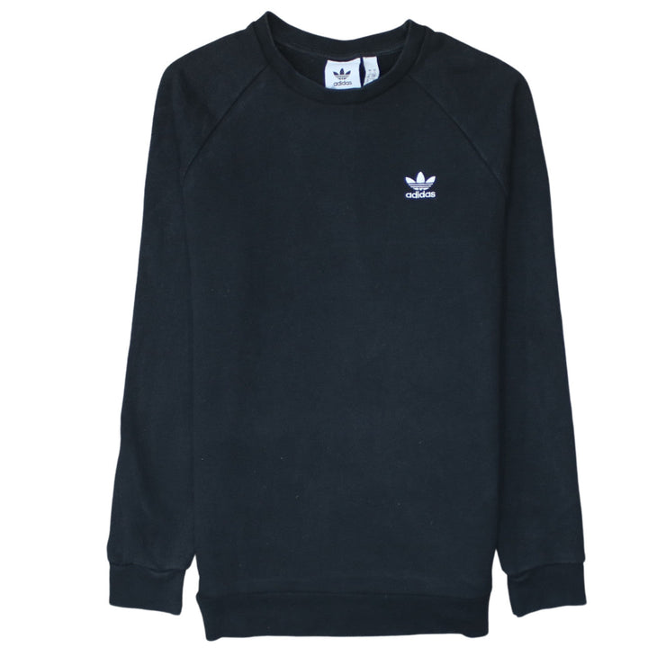 Adidas Men's Black Small Pullover Sweatshirt Crew Neck Logo Jumper