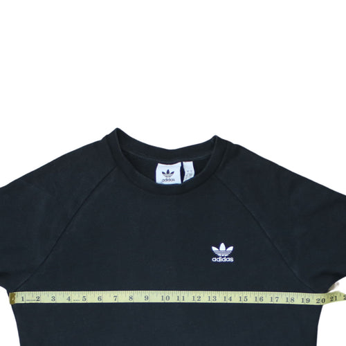 Adidas Men's Black Small Pullover Sweatshirt Crew Neck Logo Jumper