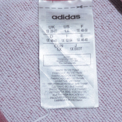 Adidas Women's Pink Pullover Sweatshirt UK 1X Plus Size Crew Neck