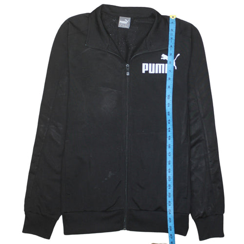 Puma Men's Black Full Zip Sweatshirt Small Collared Sports Top