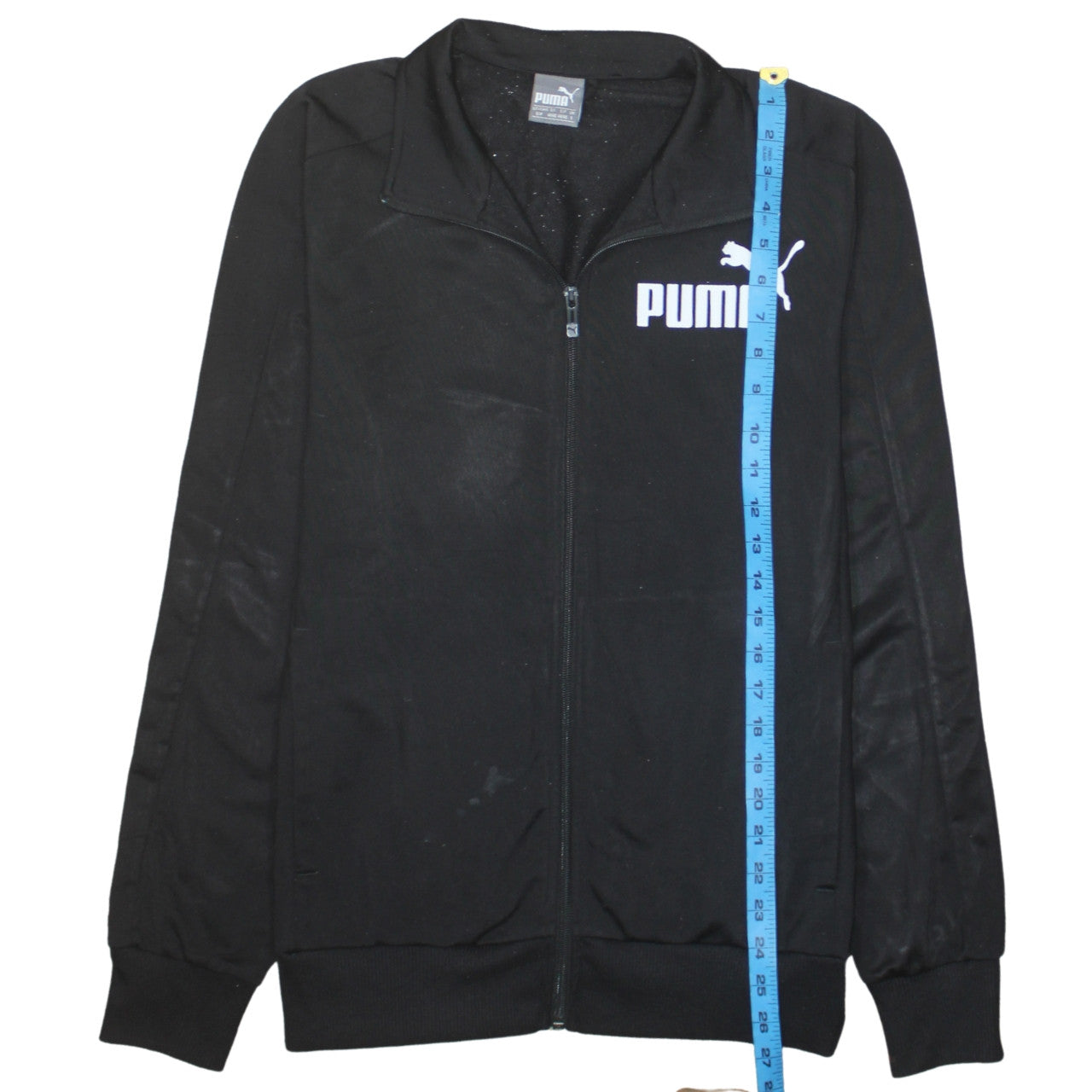 Puma Men's Black Full Zip Sweatshirt Small Collared Sports Top