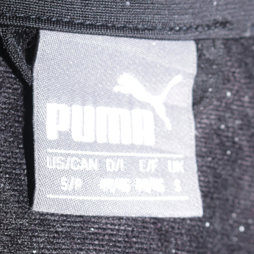 Puma Men's Black Full Zip Sweatshirt Small Collared Sports Top