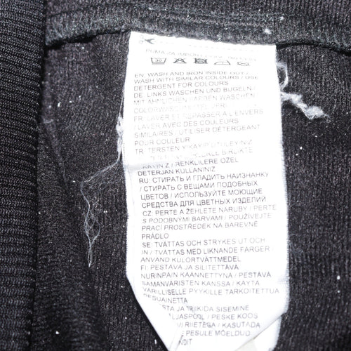 Puma Men's Black Full Zip Sweatshirt Small Collared Sports Top