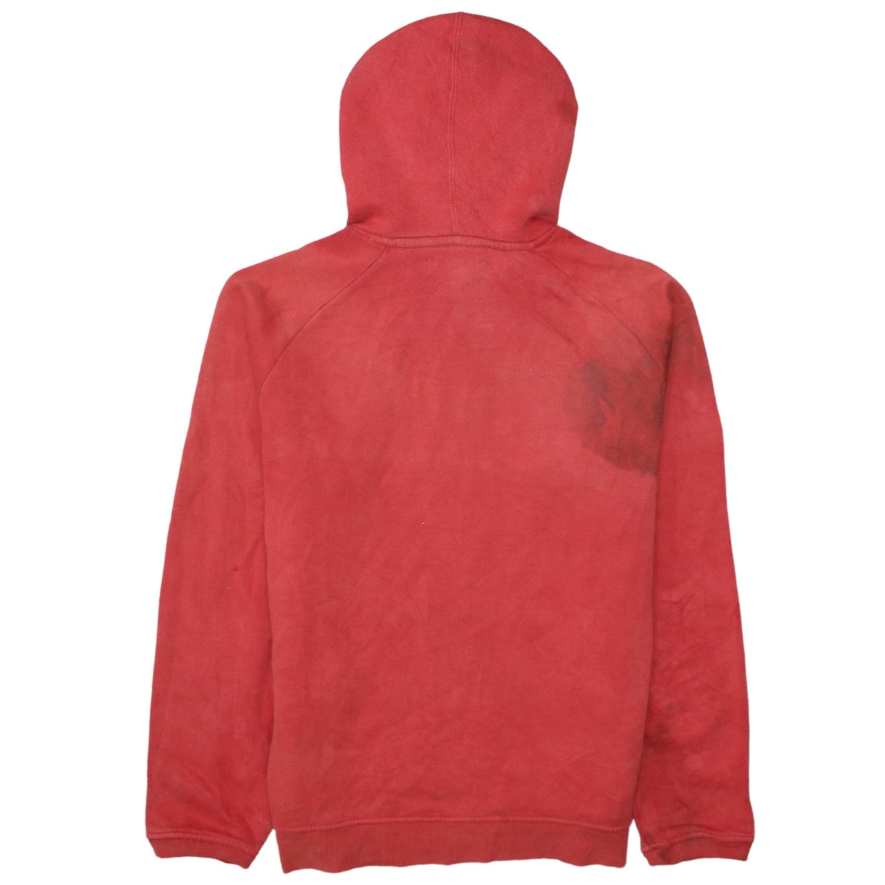 Adidas Men's Red Pullover Hoodie Size S Logo Fleece Sweatshirt