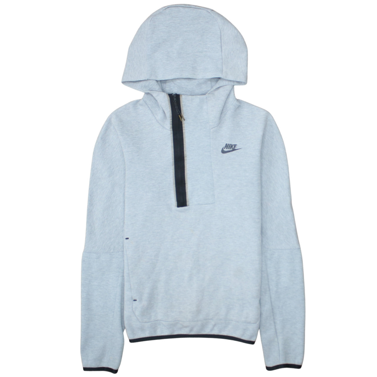 Nike Men's Grey XS 1/2 Zip Hoodie Sweatshirt with Logo