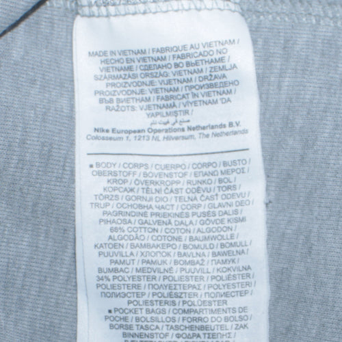 Nike Men's Grey XS 1/2 Zip Hoodie Sweatshirt with Logo