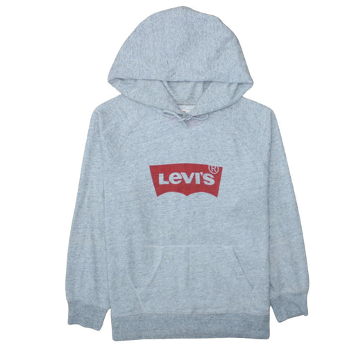 Levi's Mens Grey Hoodie L Pullover Graphic Print Cotton Blend