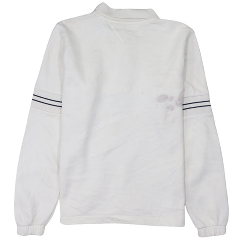 Tommy Hilfiger Men's White Collared 1/4 Zip Sweatshirt M