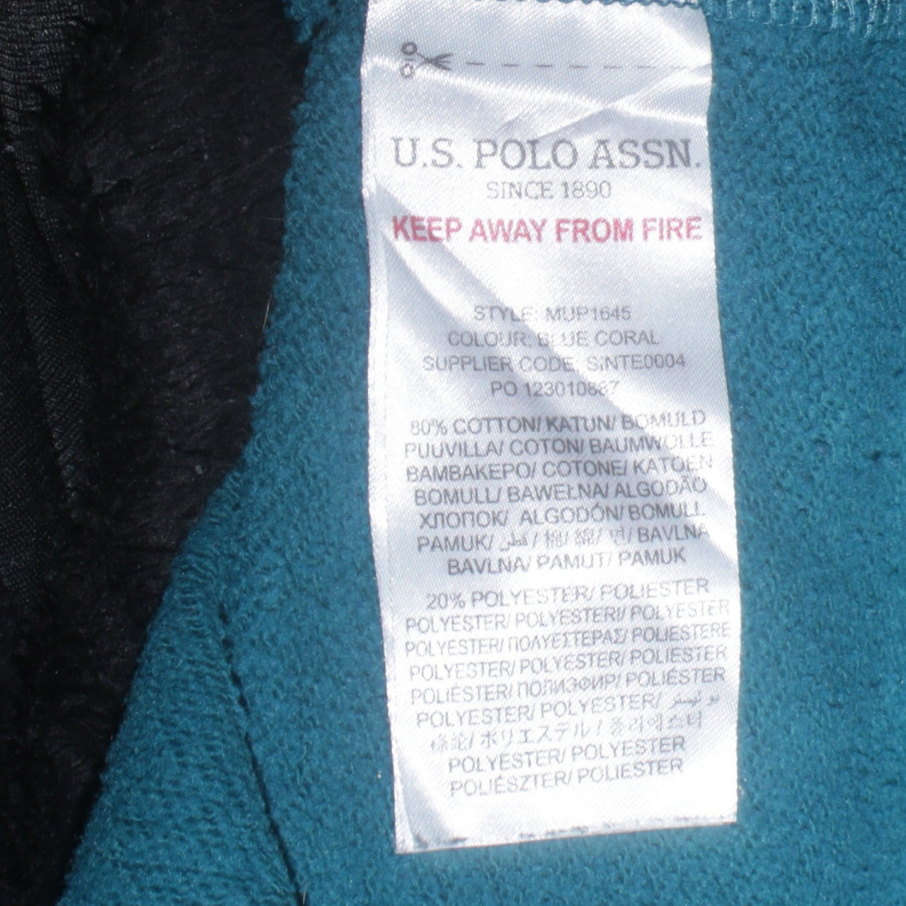 U.S. Polo Assn. Mens Blue L Crew Neck Logo Pullover Sweatshirt