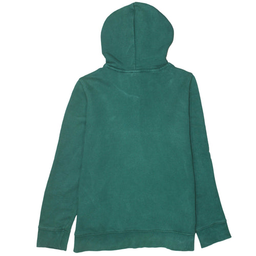Adidas Womens Green Pullover Hoodie Size 12 Logo Print Casual