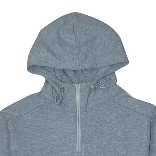 Puma Men's Grey 1/2 Zip Hooded Sweatshirt S Regular Fit