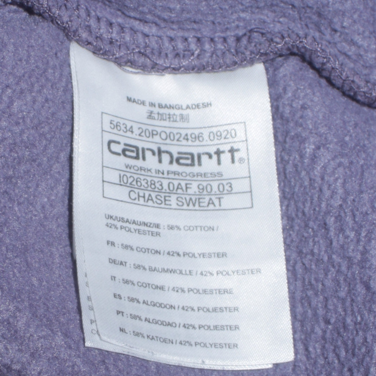 Carhartt Men Purple Pullover Crew Neck Sweatshirt M