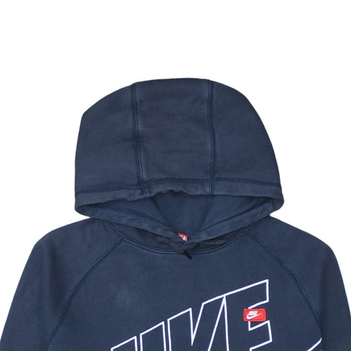 Nike Men's Blue Pullover Hoodie Large Graphic Sportswear