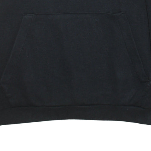 Adidas Mens Black Pullover Hoodie L Sports Logo Fleece