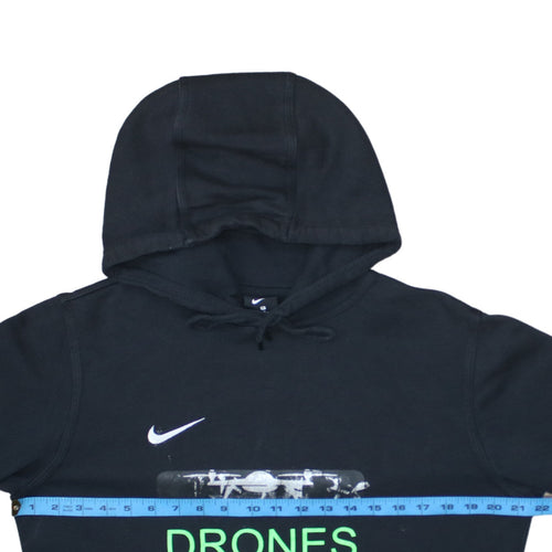 Nike Mens Black Medium Pullover Hoodie Drones Make Me Happy Graphic