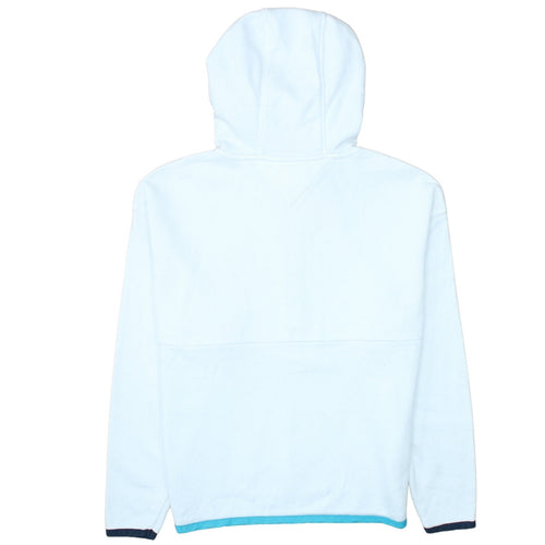 Tommy Jeans Men's White XS Pullover Hoodie Logo Fleece