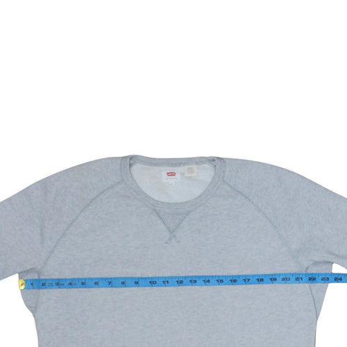 Levi's Men's Grey Crew Neck Pullover Sweatshirt M Regular Fit