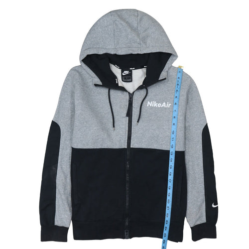 Nike Air Men's Grey & Black Full Zip Hoodie Size M Regular Fit